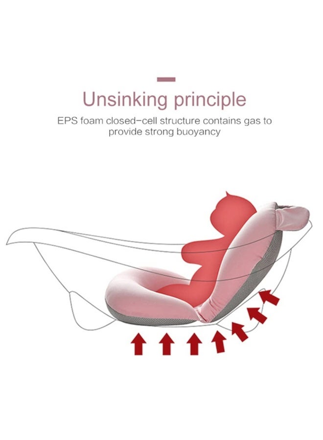 Baby Bath Support Cushion, Soft Adjustable Non-Slip Infant Bath Support Seat Infant Tub Cushion Seat Baby Bath Pillow Adjustable Non Slip Bathtub Cushion for Bathtub for 0-6 Months - Image 3